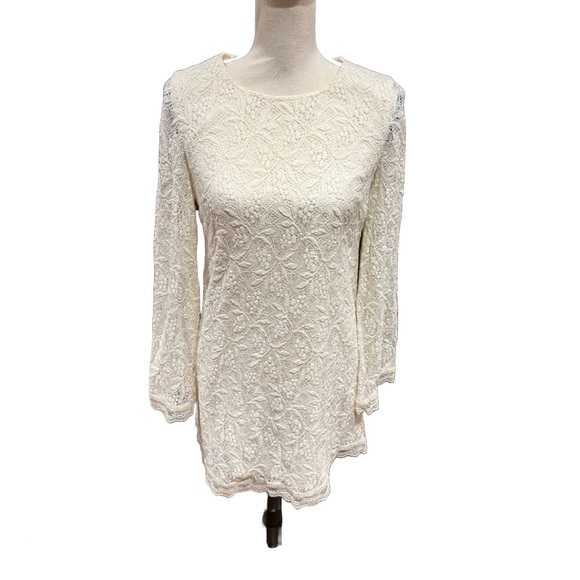 Top Shop Ivory Lace Rehearsal Dress Size 6 - Picture 1 of 7